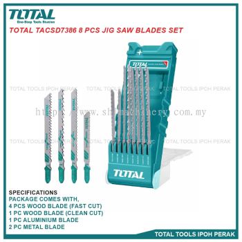 TOTAL TACSD7386 8 Pcs Jig Saw Blades Set