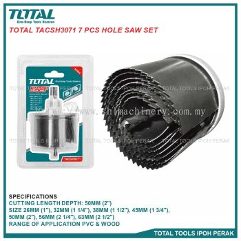 TOTAL TACSH3071 7 Pcs Hole Saw Set