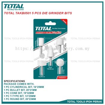 TOTAL TAKB0501 5 Pcs Die Grinder Bits