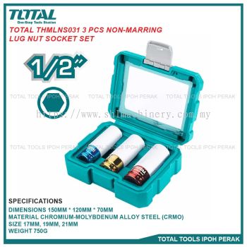 TOTAL  THMLNS031 3 Pcs Non-Marring Lug Nut Socket Set