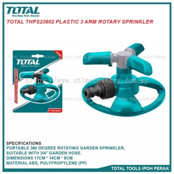 TOTAL THPS23602 Plastic 3 Arm Rotary Sprinkler