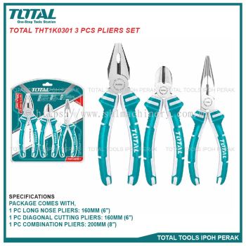 TOTAL THT1K0301 3 Pcs Pliers Set