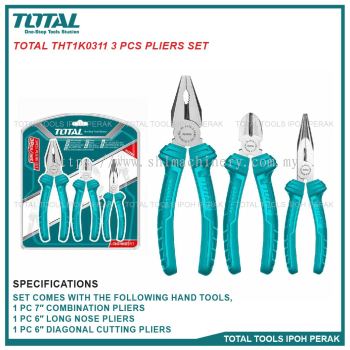 TOTAL THT1K0311 3 Pcs Pliers Set