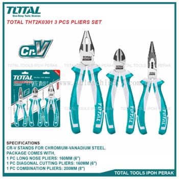 TOTAL THT2K0301 3 Pcs Pliers Set