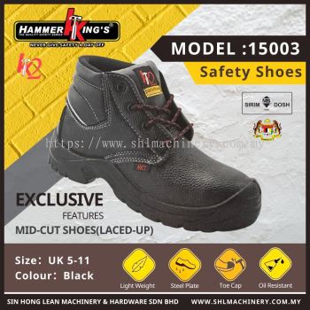 Hammer King’s 15003 Safety Shoes   Premium Safety Footwear with Steel Toe Cap & Anti-Slip Sole for Ultimate Protection