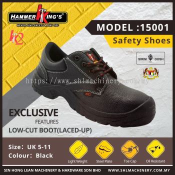 Hammer King’s 15001 Safety Shoes   Premium Safety Footwear with Steel Toe Cap & Anti-Slip Sole for Ultimate Protection