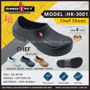 Hammer King’s HK3001 Chef Shoes   Premium Non-Slip Kitchen Shoes with Breathable Mesh & Cushioned Comfort for Professional Chefs