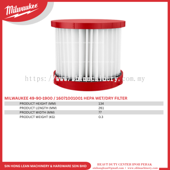 MILWAUKEE 49-90-1900 / 16071001001 HEPA WET/DRY FILTER