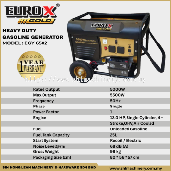 EURO X EGY 6502 HEAVY DUTY GASOLINE GENERATOR