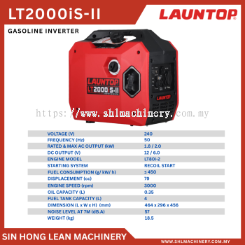 LAUNTOP LT2000iS-II GASOLINE INVERTER