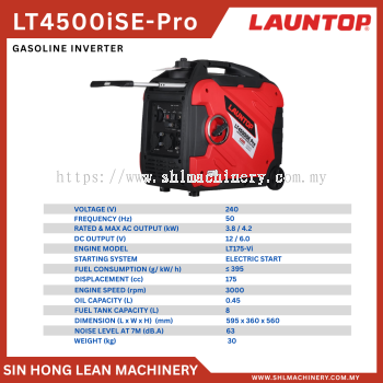 LAUNTOP LT4500iSE-Pro GASOLINE INVERTER