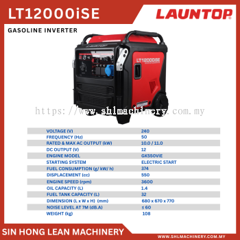 LAUNTOP LT12000iSE GASOLINE INVERTER