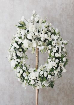 Flower Stand - All White Blooms