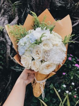 White Guinea Mixing Flower