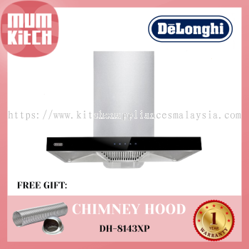 DELONGHI Cooker Hood Chimney 1450m3/h (DH-8143XP)