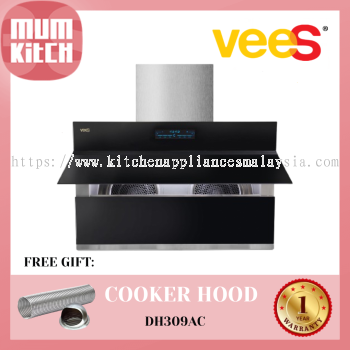 VEES Cooker Hood Slanted 1600m3/h Twin Motor (DH309AC)