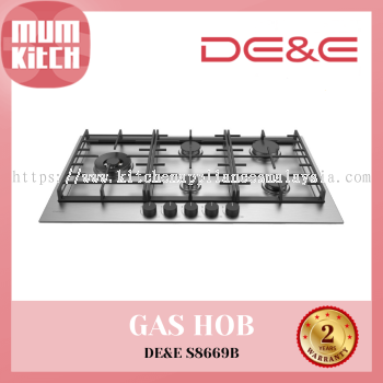 DE&E 5 Burner 4.0kw Gas Hob - Made In Italy (S8669B)