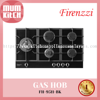 FIRENZZI 5 Burner Built-in Gas Hob (FGH-9511BK)