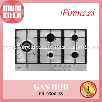 FIRENZZI 5 Burner Gas Hob Stainless Steel (FH-9500-SS)