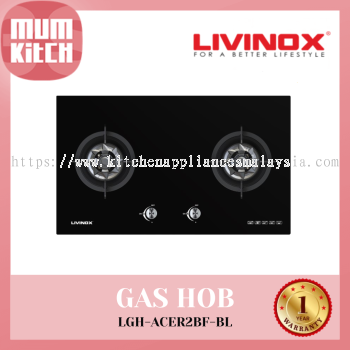 LIVINOX 2 Burner 5.5kw Built-in Gas Hob (LGH-ACER2BF-BL)