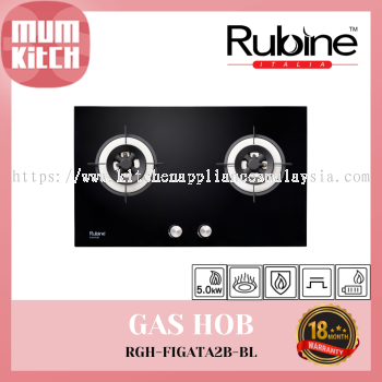 RUBINE RGH-FIGATA2B-BL Dapur Gas 2 Pembakar 5.0kW