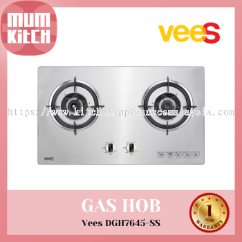 VEES Anti Dry Protection Stainless Steel 5.0kw Gas Hob (DGH-7645-SS)