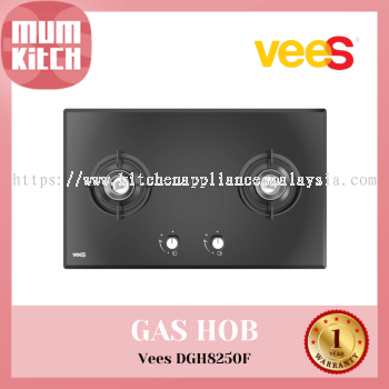 VEES 2 Burner Tempered Glass 5.0kw Gas Hob (DGH-8250F)