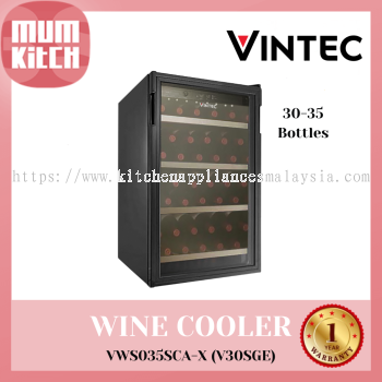 VINTEC Wine Coolers - Free Standing, Max 35 Bottles - VWS035SCA-X (V30SGE)