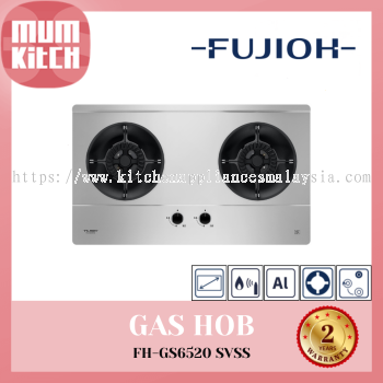 FUJIOH Gas Cooker 2 Burner 5.0KW SUS-304 Stainless Steel FH-GS6520SVSS