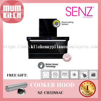 SENZ Penyedut Asap STELLA Reka Bentuk L Heat Pro intelClean SZ-CH3288AC