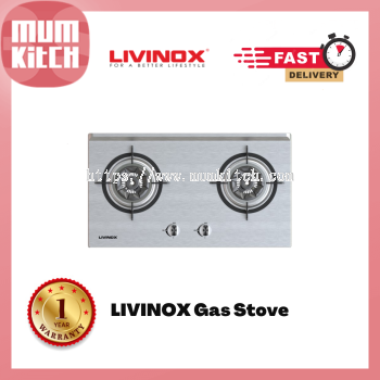 LIVINOX Gas Cooker Flexible 2 Burners 4.8KW LGH-ABIE 2B-SS 