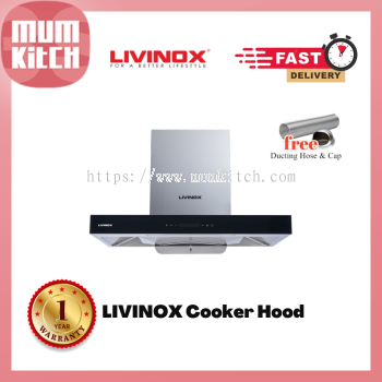 LIVINOX Cooker Hood T Hood Arch-Glass 1450m3/h LCH-RUBY-90SS
