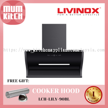 LIVINOX Cooker Hood Compact Slanted 1950m3/h (LCH-LILY-90BL)