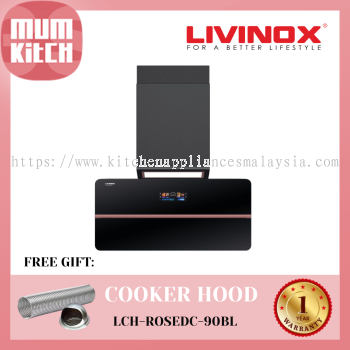 LIVINOX Cooker Hood L Shape 1850m3/h LCH-ROSEDC-90BL