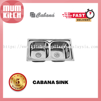 Cabana CKS319 Kitchen Sink Double Big Bowl Topmount Stainless Steel