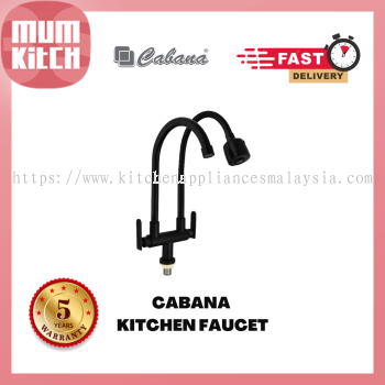 CABANA CB2541SS-BL Pillar Mounted Flexible Head Spout Kitchen Tap