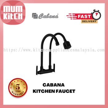 CABANA CB2542SS-BL Wall Mounted Flexible Head Spout Kitchen Tap