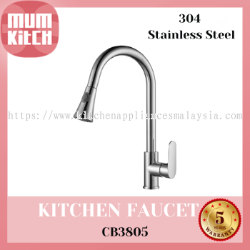 Cabana Kitchen Faucet Tap Pillar Mounted With Pull Out Shower CB3805