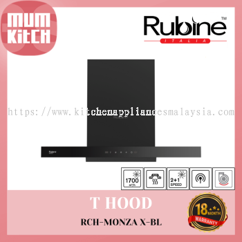 RUBINE Penyedut Asap Moden Design 1700m3/j RCH-MONZA X-BL