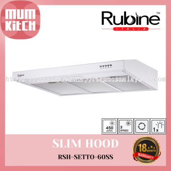 Rubine Cooker Hood Slim Hood 450m鲁/hr RSH-SETTO-60SS