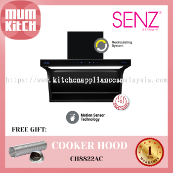 SENZ Cooker Hood L Shape 1800 m3/h Design Heat Pro CH8822AC