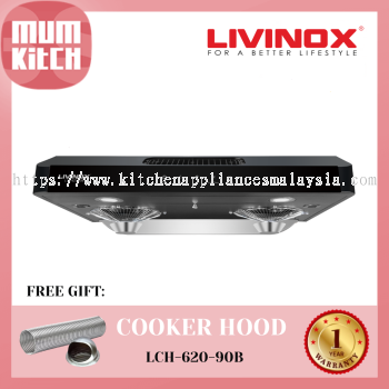 Livinox Cooker Hood Slim 1200m鲁/h Auto Cleaning LCH-620-90B