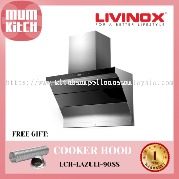 Livinox Cooker Hood Slanted 1800m鲁/h Ventilation LCH-LAZULI-90SS