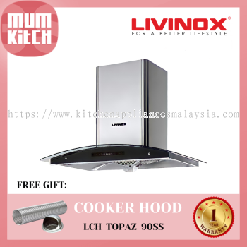 Livinox Cooker T Hood Slanted 1200m鲁/h Auto Cleaning LCH-TOPAZ-90SS