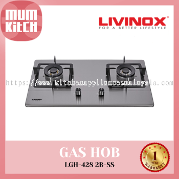 Livinox Gas Hob 2 Burners Stainless Steel LGH-428 2B-SS