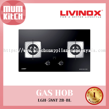 Livinox Gas Hob 2 Burners Fast Ignition LGH-588T 2B-BL