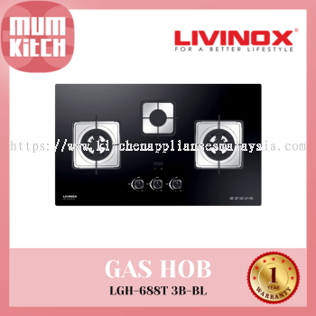 Livinox Gas Hob 3 Burners Fast ignition LGH-688T 3B-BL