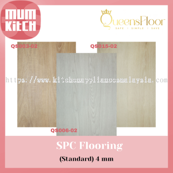 QueensFloor SPC Flooring (STANDARD) COLLECTION   4MM | QS003-02, QS006-02, QS015-02