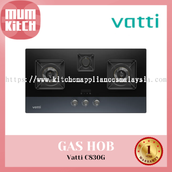 Vatti Gas Hob 3 Burner Built-In C830G