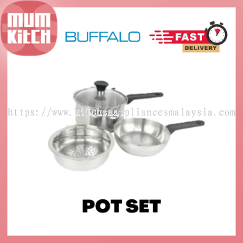 BUFFALO Pot Set Cookware Set 4pcs S/S304 BY11